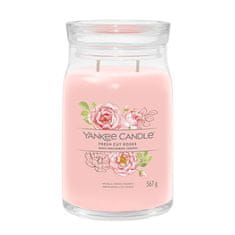 Yankee Candle Aromatická svíčka Signature sklo velké Fresh Cut Roses 567 g