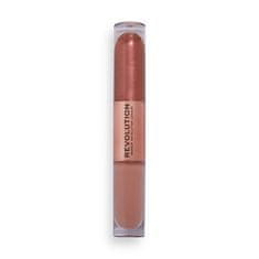 Makeup Revolution Oboustranné tekuté oční stíny (Double Up Liquid Shadow) 4,4 ml (Odstín Infatuated Rose Gold)