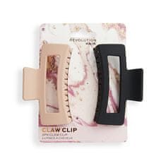 Makeup Revolution Skřipce do vlasů Nude/Black (Rectangle Matte Clip) 2 ks