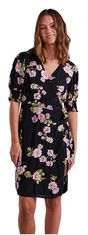 Pieces Dámské šaty PCTALA Regular Fit 17133694 Black Big Flower (Velikost XS)