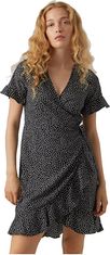 Vero Moda Dámské šaty VMHENNA Regular Fit 10286402 Black (Velikost S)