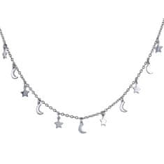 Silvego Stříbrný náhrdelník s ozdobami Midnight Sky MSS031N