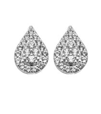 Hot Diamonds Elegantní stříbrné náušnice s diamanty a topazy Glimmer DE736