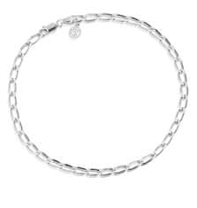 SIF JACOBS Minimalistický stříbrný řetízek na nohu Pancer Chains SJ-A12032-SS