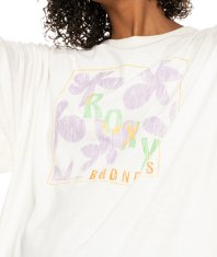 Roxy Dámské triko SWEET FLOWERS Oversize Fit ERJZT05469-WBK0 (Velikost M)