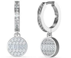 Guess Oslnivé ocelové náušnice Huggie Me JUBE03137JWRHT/U