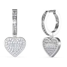 Guess Blyštivé ocelové náušnice Huggie Me JUBE03136JWRHT/U