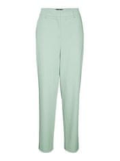 Vero Moda Dámské kalhoty VMZELDA Straight Fit 10261257 Mist Green (Velikost 34/34)