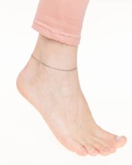 Silvego Stříbrný řetízek na nohu hádek odlehčený TTTC8LA-22 cm