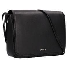 Lagen Dámská kožená crossbody kabelka BLC-22/2061 BLK