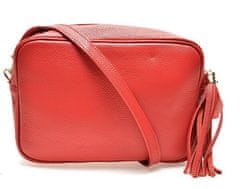 Carla Ferreri Dámská kožená crossbody kabelka CF1773T Rosso