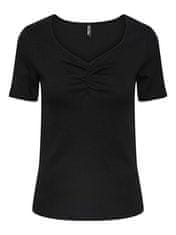 Pieces Dámské triko PCTANIA Slim Fit 17135430 Black (Velikost XS)