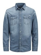 Jack&Jones Pánská košile JJESHERIDAN Slim Fit 12138115 Medium Blue Denim (Velikost L)