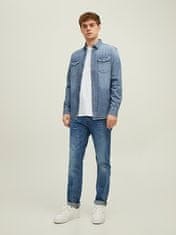 Jack&Jones Pánská košile JJESHERIDAN Slim Fit 12138115 Medium Blue Denim (Velikost L)