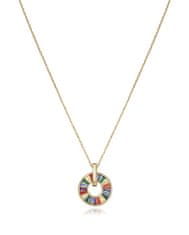 Viceroy Půvabný pozlacený náhrdelník se zirkony Elegant 15115C000-39