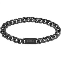 Hugo Boss Stylový černý náramek pro muže Chain Link 1580145 (Délka 19 cm)