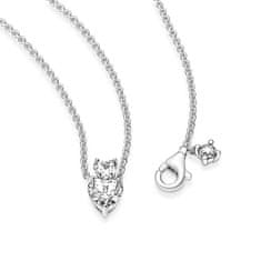 Pandora Něžný stříbrný náhrdelník Dvojité srdce Timeless 391229C01-45