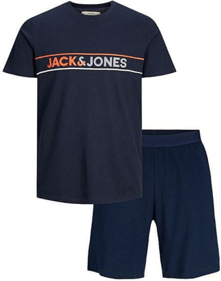 Jack&Jones Pánské pyžamo JACJAXON Standard Fit 12248978 Navy Blazer