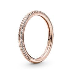 Pandora Třpytivý pozlacený prsten Rose Me 189679C01 (Obvod 58 mm)