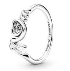 Pandora Okouzlující stříbrný prsten pro maminku 191149C01 (Obvod 56 mm)