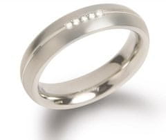 Boccia Titanium Titanový snubní prsten s diamanty 0130-03 (Obvod 55 mm)