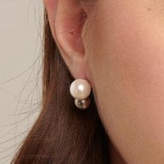 Brosway Slušivé ocelové náušnice s perlami Perfect BPC22