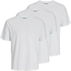 Jack&Jones 3 PACK - pánské triko JACUNDER Standard Fit 12248076 White (Velikost S)