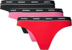 Hugo Boss 3 PACK - dámská tanga HUGO 50480150-980 (Velikost XL)