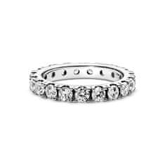 Pandora Třpytivý stříbrný prsten s čirými krystaly Timeless 190050C01 (Obvod 58 mm)