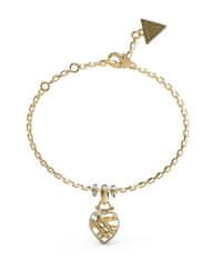 Guess Módní pozlacený náramek se srdíčkem Heart Cage JUBB03100JWYGS