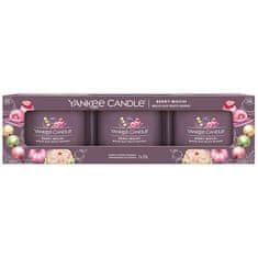 Yankee Candle Sada votivních svíček ve skle Berry Mochi 3 x 37 g