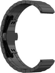 4wrist Ocelový tah s motýlovou sponou 22 mm - Black