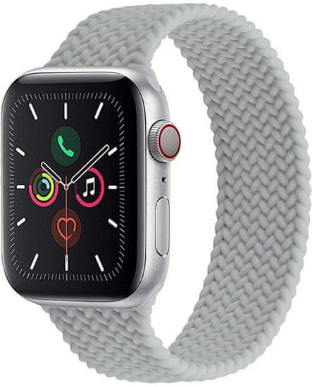 4wrist Elastický silikonový řemínek pro Apple Watch 42/44/45/49 mm - Grey