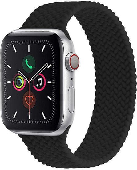 4wrist Elastický silikonový řemínek pro Apple Watch 42/44/45/49 mm - Black