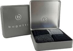Bugatti 4 PACK - pánské ponožky 6359X-610 black (Velikost 39-42)