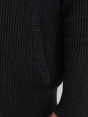 Jack&Jones Plus Pánský svetr JJPANNEL Regular Fit 12236572 Black (Velikost 5XL)