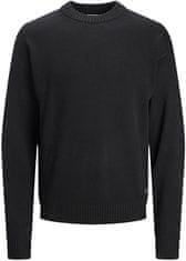 Jack&Jones Pánský svetr JJEJACK Regular Fit 12236774 Black (Velikost XL)