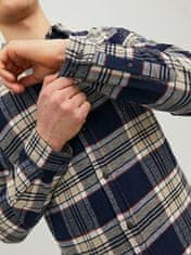 Jack&Jones Pánská košile JJPLAIN Slim Fit 12237039 Navy Blazer (Velikost L)