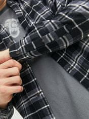 Jack&Jones Pánská košile JJPLAIN Slim Fit 12237039 Ombre Blue (Velikost XL)