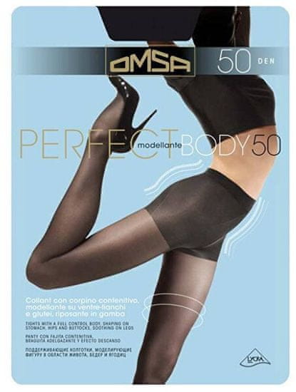 OMSA Dámské zeštíhlující punčochové kalhoty Perfect Body Nero 50 DEN 260OM PERFECT BODY 50.0091