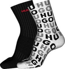 Hugo Boss 2 PACK - pánské ponožky HUGO 50501958-100 (Velikost 43-46)
