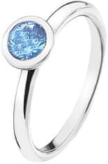 Hot Diamonds Stříbrný prsten Emozioni Scintilla Blue Peace ER022 (Obvod 56 mm)