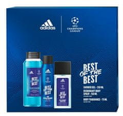 Adidas UEFA Best Of The Best - deodorant s rozprašovačem 75 ml + sprchový gel 250 ml + deodorant ve spreji