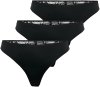 ONLY 3 PACK - dámská tanga ONLCHLOE 15275733 Black (Velikost XS)