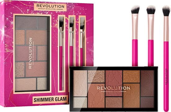 Makeup Revolution Dárková sada Shimmer Glam Eye Set Gift Set