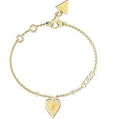 Guess Něžný pozlacený náramek Love Me Tender JUBB03242JWYG (Rozměr 14,5 - 18,5 cm - S)