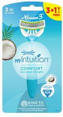 Wilkinson Sword Jednorázový holicí strojek pro ženy My Intuition Comfort Coconut Delight 3 + 1 ks