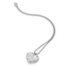 Hot Diamonds Stříbrný srdíčkový náhrdelník s diamantem Memories Heart Locket DP772