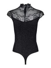 Pieces Dámské body PCNAYA 17143703 Black GLITTER (Velikost S/M)