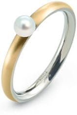 Boccia Titanium Pozlacený titanový prsten s perličkou 0145-02 (Obvod 56 mm)